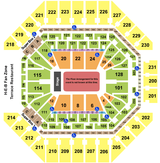 Frost Bank Center NCAA Seating Chart